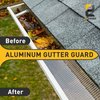 Gutter Guard 5 Inch x 50 Feet Roll, Aluminum Leaf Filter Gutter Protection, Leaf Guard Protects from Branches, Leaves, Debris, Easy Install, Does Not Rust