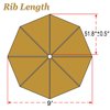 Strong Camel Replacement Patio Umbrella Canopy Cover for 9ft 8 Ribs Umbrella (TAN)