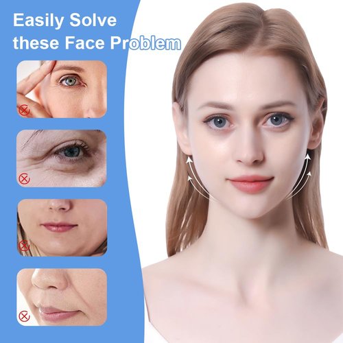 Face Lifting Tapes, 60pcs Face Lift Stickers Ultra-thin Invisible Face Tapes for Instant Face Lifting, Hiding Facial Neck Wrinkles V-face Tightening Lifting Saggy Skin (Crescent Shape Face Tapes)