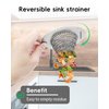 1 Pack Sink Strainer, Flexible Chain Mesh Easy Clean Kitchen Sink Drain Strainer, Anti-Rust 304 Stainless Steel Sink Strainer, Sink Protectors Clog-Free Sink Catcher Strainer for Food Garbage Disposal