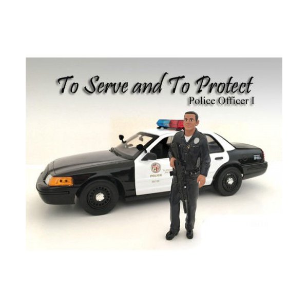American Diorama Police Officer I Figure for 1:18 Scale Models 24011