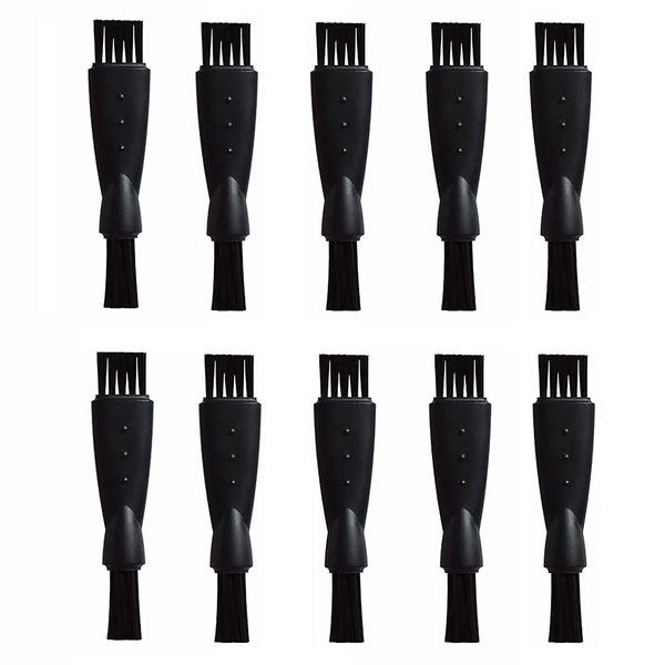 BlingKingdom 10pcs Mens Electric Shaver Cleaning Brush Hair Remover Shaving Razor Brush Replacement Brushes - Black