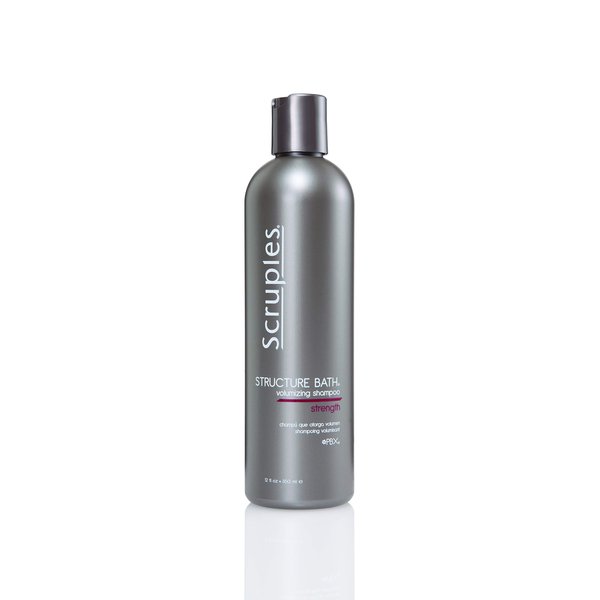 Scruples Structure Bath Volumizing Shampoo - Professional Grade Hair Care - Sulfate Free, Keratin Infused, Moisturizing and Volume Boosting for Fine and Damaged Hair (12 oz)