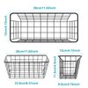 MaraFansie Hanging Kitchen Baskets Wire Storage Basket Over the Cabinet Door Organizer, No Drilling Adhesive Basket for Cabinet Pantry Organization and Kitchen, Bathroom, Storage, 2 Pack, Black