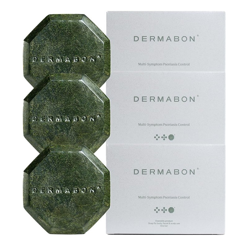 Dermabon 2% Coal Tar Psoriasis Body Wash & Eczema Bar Soap (3 Pack ...