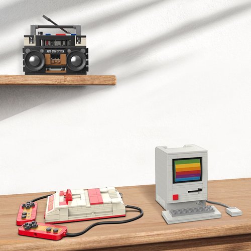 JMBricklayer Adult Vintage Building Sets 20132, Retro Game Console Computer Radio Collectible Model to Build, Nostalgic 80s Gifts for Retro Lovers and Gamers, Unique Vintage Decor Elements(552 Pieces)