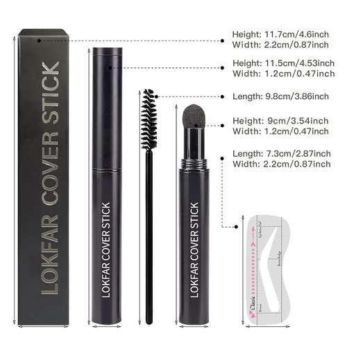 Eye-Brow Stamp Stencil Kit, Waterproof Brow Stamp Shaping Kit Eyebrow Definer, Eyebrow Filling Powder Stamp, Eye Brow Stamping Kit with 10 Eyebrow Stencils, 2 Eyebrow Brushes for Women (Black)