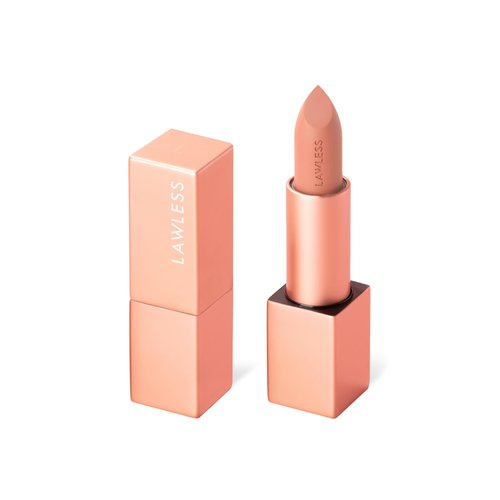 Lawless Forget the Filler Lip-Plumping Line-Smoothing Satin Cream Lipstick, Fawn, Pink, 0.1 Ounce
