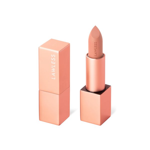 Lawless Forget the Filler Lip-Plumping Line-Smoothing Satin Cream Lipstick, Fawn, Pink, 0.1 Ounce