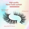 False Eyelashes 3D Faux Mink Lashes 15mm Natural Look Wispy Cat Eye Lashes 100% Handmade Soft Comfortable Strip Lashes Pack by ESHARP,5 Pairs