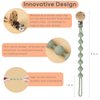 Socub 2 Pack Silicone Pacifier Clips, One-Piece Design Pacifier Holder for Baby Boy and Girl 3 Month+, BPA Free, Best Newborn Shower Gift (Sage, Ether)