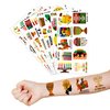 100PCS Happy Kwanzaa African American Theme Temporary Tattoos Birthday Party Decorations Favors Supplies Cute Black History Month Africa Tattoo Stickers Gifts for Girls Boys Home Activity Class Prizes