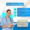 Simpurity DermaPro Silicone Tape Waterproof -2"x15" Individual Pack of 6- Latex Free Tape Medical for Securing Wound Dressing - Silicone Wound Healing Tape for Sensitive Skin Waterproof