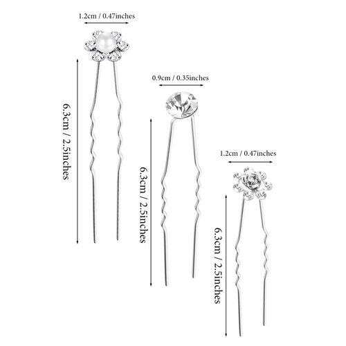 40 Pack Bridal Wedding Hair Pins Rhinestone Hair Clips Accessories for Women and Girls (Style B)