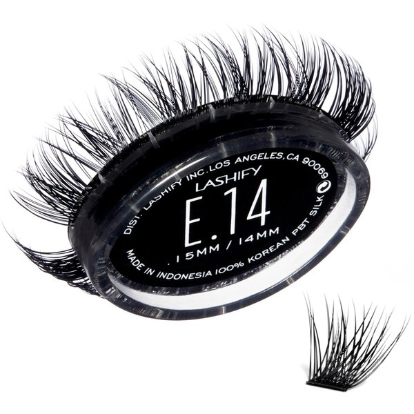 Lashify Extreme 14mm Gossamer Eyelash Extensions Refill, Black, Easy DIY False Lashes To Add Tremendous Volume