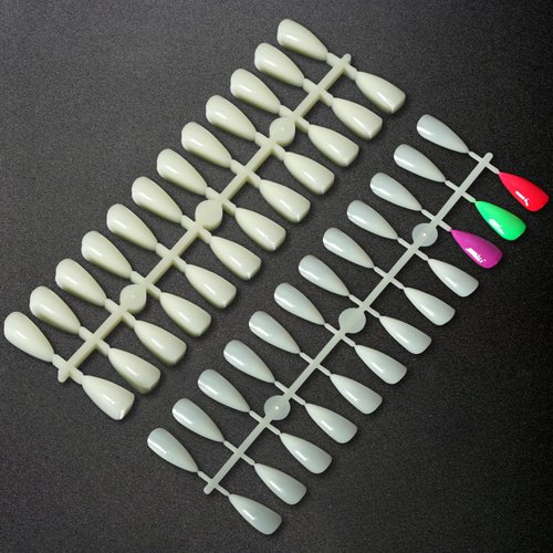 C12rtive 480PCS Nail Color Display Tips,Almond Shaped Premium Acrylic False Nail Tips for Gel & Regular Polish, Durable, Easy to Color – Perfect for Nail Practice & Professional Use(Nature)