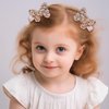 Butterfly Hair Clips for Girls Hair Barrettes Gold Glitter Bow Toddler Hair Pins Sparkly Bowknot Headwear Alligator Clips Barrettes Bows for Girls Party Hair Accessories 2PCS