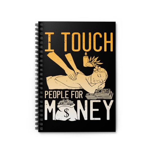 Spiral Notebook Novelty Masseur Massager Therapeutic Sensation Enthusiast Hilarious Body One Size