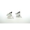 Generic Set of 2 tiny small silver tone butterfly acrylic hair claw clip