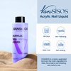 Professional Acrylic Nail Liquid for Nail: 4fl.oz Acrylic Liquid with Nail Brush for Beginners at Home DIY Nail Salon Use Non-Yellowing MMA-Free
