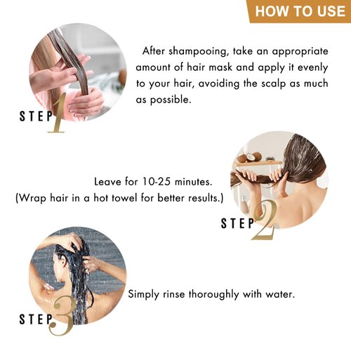 Luxliss Keratin Hair Mask, Hydrating Argan Oil Hair Mask, Keratin Hair Treatment Thermal Activated, Repair Dry Damaged Hair, Soften Frizz, Deep Conditioning Hair Mask for All Hair Types