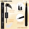 Eyelash Extension Kit 80D DIY Lash Extension Kit with Lash Bond and Seal and Lash Applicator 288Pcs Fluffy Mink Lashes Lash Clusters D Curl False Eyelashes DIY Lash Kit for Lash Extension Beginners