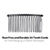 Lawie 20 Pack Bulk 20 Teeth Black Metal Side Hair Combs Wire Twist Hair Clips Wedding Bridal Veil Combs Decorative Headpiece French Twist Updo Bun Accessories
