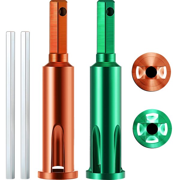 Frienda 2 Pieces Wire Twisting Tools, Wire Stripper and Twister, Wire Terminals Power Tools for Stripping and Twisting Wire Cable, both Manual and Electric (Green and Orange)