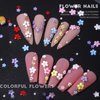 Nail Charms 3D Flower Nail Art Charms 2 Boxes Acrylic Flower Nail Art Rhinestones with Gold Silver Pearl Tweezers DIY Nail Decorations US140