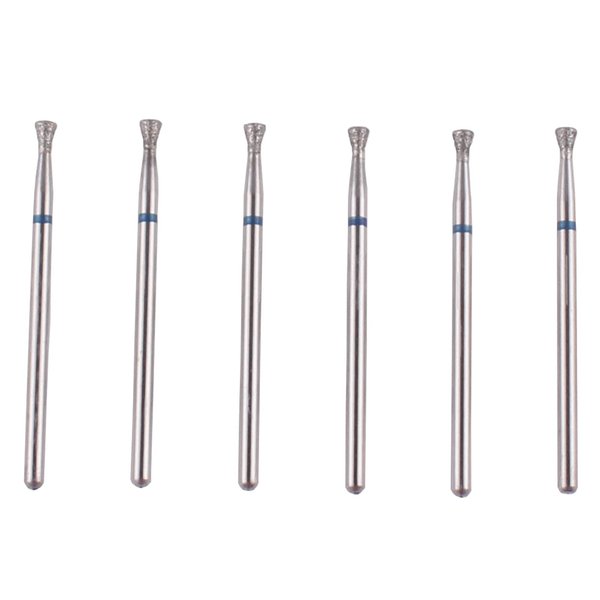 MZCMSL 6pcs Tapered Cuticle Nail Drill Bits, Pro Diamond Nail Bit Set for Nail Salon Manicure, 3/32 Shank efile Bit (Medium)