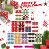 12 Sheets Christmas Nail Wraps Full Stickers Nail Polish Strips, DIY Self-Adhesive Nail Art Glitter Decals Santa Claus Reindeer Xmas Hat Pattern with 2 Piece Nail Files for Party Decor (168 Pieces)