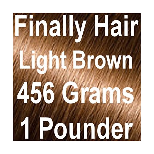 LIGHT BROWN Finally Hair Hair Fiber Refill 456 Grams Full Pounder For Hair Loss Concealing by Finally Hair