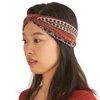 CHARM Boho Twist Turban Headband - Stretchy Cotton Hair Wrap Hairband for Women Red
