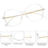 SOJOS Oversized Square Blue Light Blocking Glasses for Woman Big Frame TR90 Clear Lens Eyeglasses SJ5097, Crystal Frame/Anti-Blue Light Lens