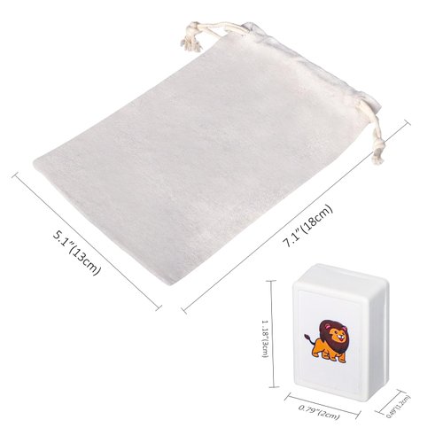 GRACIAS Mahjong Block Set, 50 Plastic Tiles (1.18”) with DIY Stickers, Portable Mahjong Set with A Carry Bag, Mahjong Tile Game