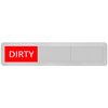 Kichwit Dishwasher Magnet Clean Dirty Dishwasher Running Sign, Works on All Dishwashers, 3 Options, Easy to Switch, Silver