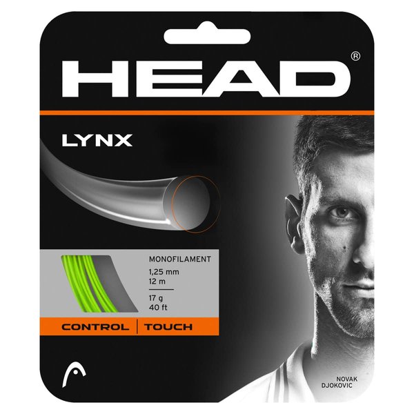 HEAD Lynx Tennis Racket String 40' Set - 18 Gauge Monofilament Racquet String, Green