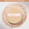 12 Pieces Cotton Powder Puff,3.15 inch Round Portable Soft Sponge Cosmetic Puffs,Velvet Powder Puff with Ribbon Band Handle for Loose Powder Body Powder Makeup Tool