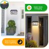 ASOMST Solar Address Sign, Lighted House Numbers Waterproof, 3-Color Lighting Modes LED Illuminated Address Plaque, Wall Mount Address Number for Home