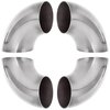 4 Pack 304 Stainless Steel Mandrel Bend Elbow, 90 Degree Exhaust Elbow Pipe, 2.5 Inch OD Mandrel Elbow, Thickness 16GA/.065" for Car Modified Exhaust Elbow Pipe, Stair Handrail, Exhaust System