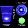 Six Senses Media The Dark Beer Pong Set,Beer Pong Party Cup Set, LED Beer Pong Cups and Glow-in-The-Dark Balls,22 Set
