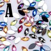 500Pcs Colourful Crystal Rhinestone Horse Eye Shape Gems Acrylic Rhinestone, Sewing Gems Acrylic Sewing Crystal Mixed Shapes Sew On Rhinestones for DIY Making Crafts Scrapbooks Clothing Phones
