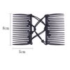 2 Pieces Adjustable Elastic Hair Comb Stretchy Plastic Double Comb Banana Hair Clip No Crease Hair Pins Hair Accessories for Women Curly Thick Wavy Hair Ponytail (Black,Coffee)
