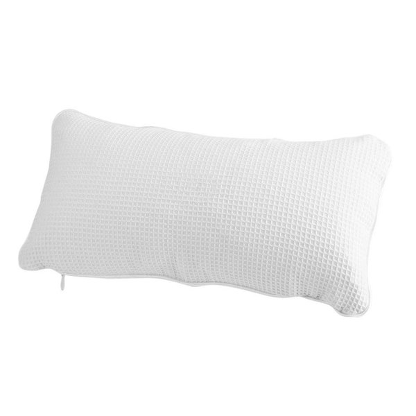 EORTA Inflatable Bathtub Pillow Anti-Slip Aerated Bath Pillow with Suction Cup Spa Bath Cushion for Head Neck Rest Relax, Home, Bathroom, White, 13.8"X7.8"