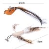Cat Toys Feather Toy Interactive Stick, Cat Wand Toys Cat Catcher Teaser Stick and Cute Teasing Stick Sparkly Feather Cat Interactive Toys Funny Exercise for Kitten or Cats. 2pcs