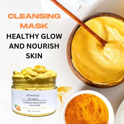 Kathy Rose Naturals Turmeric Face Mask – Advanced Turmeric Clay Mask with Aloe Vera – Skin Brightening Mask with Curcuma and Kaolin Clay – Illuminating Turmeric Face Mask for Even Skin 5.6 OZ