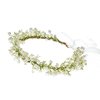 Yili Maizi Artificial Flower Wreath Headband Floral Hair Garland Flower Crown Halo Headpiece Boho with Ribbon Wedding Party Photos