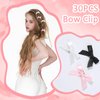 30PCS Bow Hair Clips Satin Mini Bowknot Barrettes Non-Slip Ribbon Hairpins Kawaii Claw Clip Small Pins Metal Sweet Hairstyle Accessorie for Women Girl Toddlers(pink+black+white)