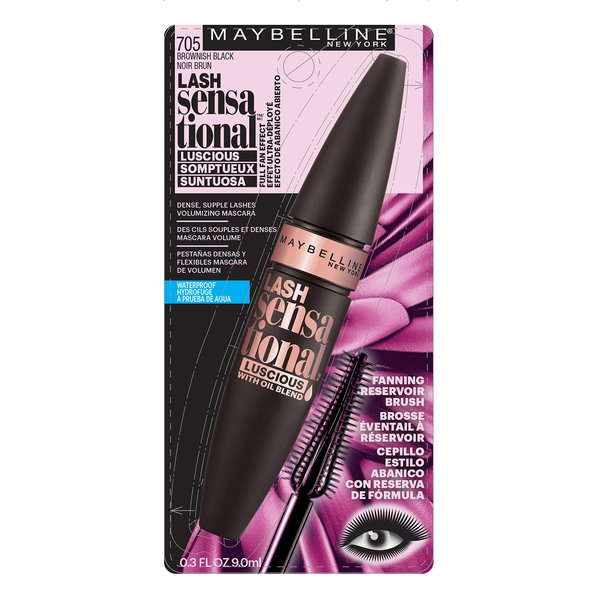 Maybelline Lash Sensational Luscious Waterproof Mascara, Very Black, 0.3 fl. oz.