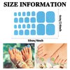 DANNEASY 20 Sheets Toe Nail Stickers Full Nail Wraps Solid Color Toenail Polish Strips Self Adhesive Toes Nail Polish Stickers Gel Nail Strips Manicure Sticker with Nail File, Cuticle Stick